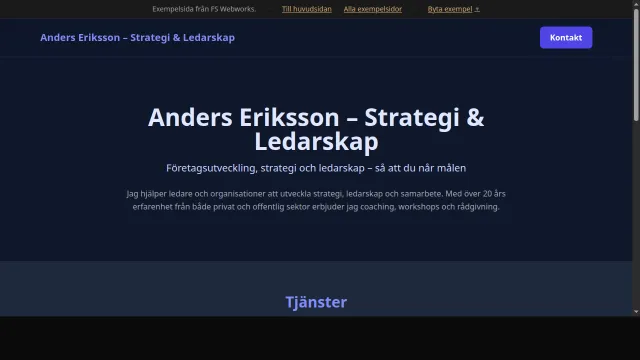 Konsult/Företagstjänster exempelsida